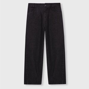 Cordera straight denim pants in black and blue